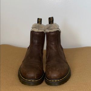 Fur lined slip on Dr. Martens